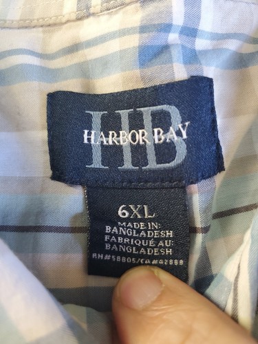 HARBOR BAY BEIGE/BLUE/BROWN/Plaid Button Down Shirt Big/Tall Men 6XL-72”Chest - Picture 13 of 17