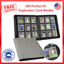 Toploader Binder, 9 Pocket Top Loader Card Binder for Trading Cards Top Loader