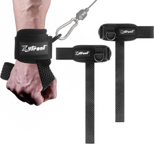 Heavy-Duty Weight Lifting Straps with Cuffed D Ring for Enhanced Grip
