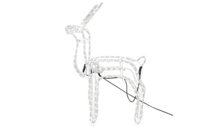 Collection Bright White LED Animated Reindeer Christmas Decoration - Image 2 of 3