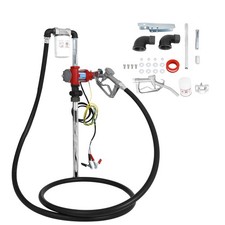 12V DC 15GPM fuel transfer pump w/ Nozzle Kit for Gasoline Diesel Red