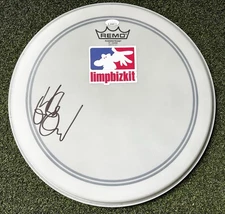 WES BORLAND SIGNED DRUMHEAD REMO JSA LIMP BIZKIT RACC TRUSTED SELLER C