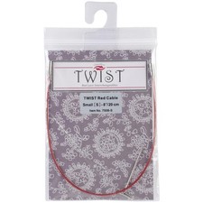 8-Inch Twist Lace Interchangeable Cables, Small, Red 7508-S