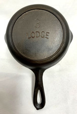 VTG Lodge Cast Iron #3 Arc Logo Skillet Resto...