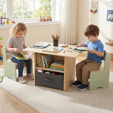 Table and Chairs Set Wooden Toddler Activity Table Set Kids