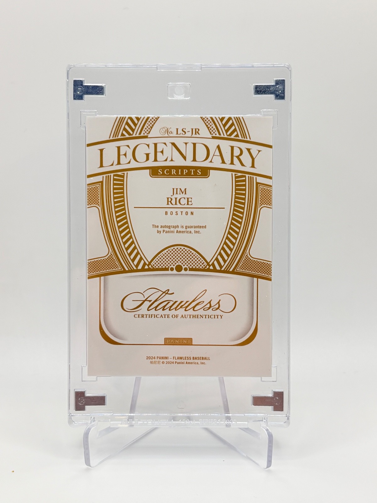 2024 Panini Flawless Jim Rice Legendary Scripts Auto 1/1 - Boston Red Sox view 2