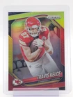TRAVIS KELCE 2025 PRIZM FOOTBALL RED YELLOW /44 #67 CHIEFS Q6581
