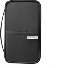 Family Passport Holder, Travel Document Wallet Organiser, Waterproof Black | RF