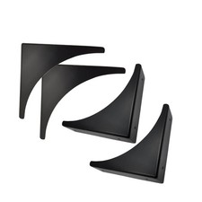 4 Pcs Black Metal Corner Protector Box Edge Safety Guard Cabinet Black,