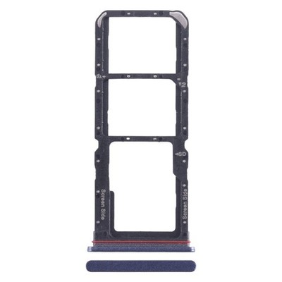 For Tecno Spark 10 Pro KI7 SIM Card Tray + SIM Card Tray + Micro SD Card blue