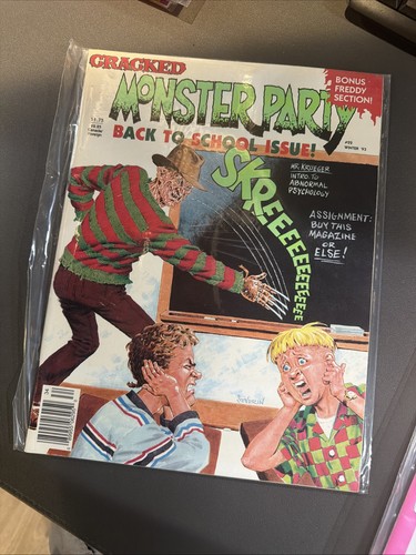 Cracked Monster Party Magazine #22 Freddy Nightmare Elm Street Halloween Horror