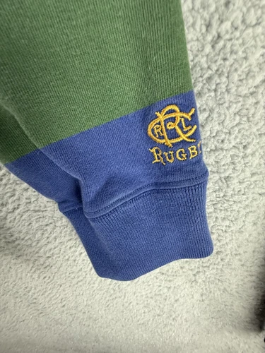 Ralph Lauren 橄榄球衬衫男式 XL Polo 绿色条纹长袖复古修身版型 - 第 5 张/共 12 张