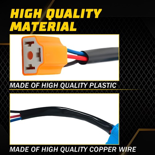 9004 To 9003 H4 Conversion Wire Harness Dual Beam Headlight Adapter Plug US 2PCS - Picture 6 of 15