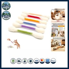 Cotton Swabs Cat Toys, 6 Pack Cat Qtip Toy with Catnip Giant Kitten Chew Stic...