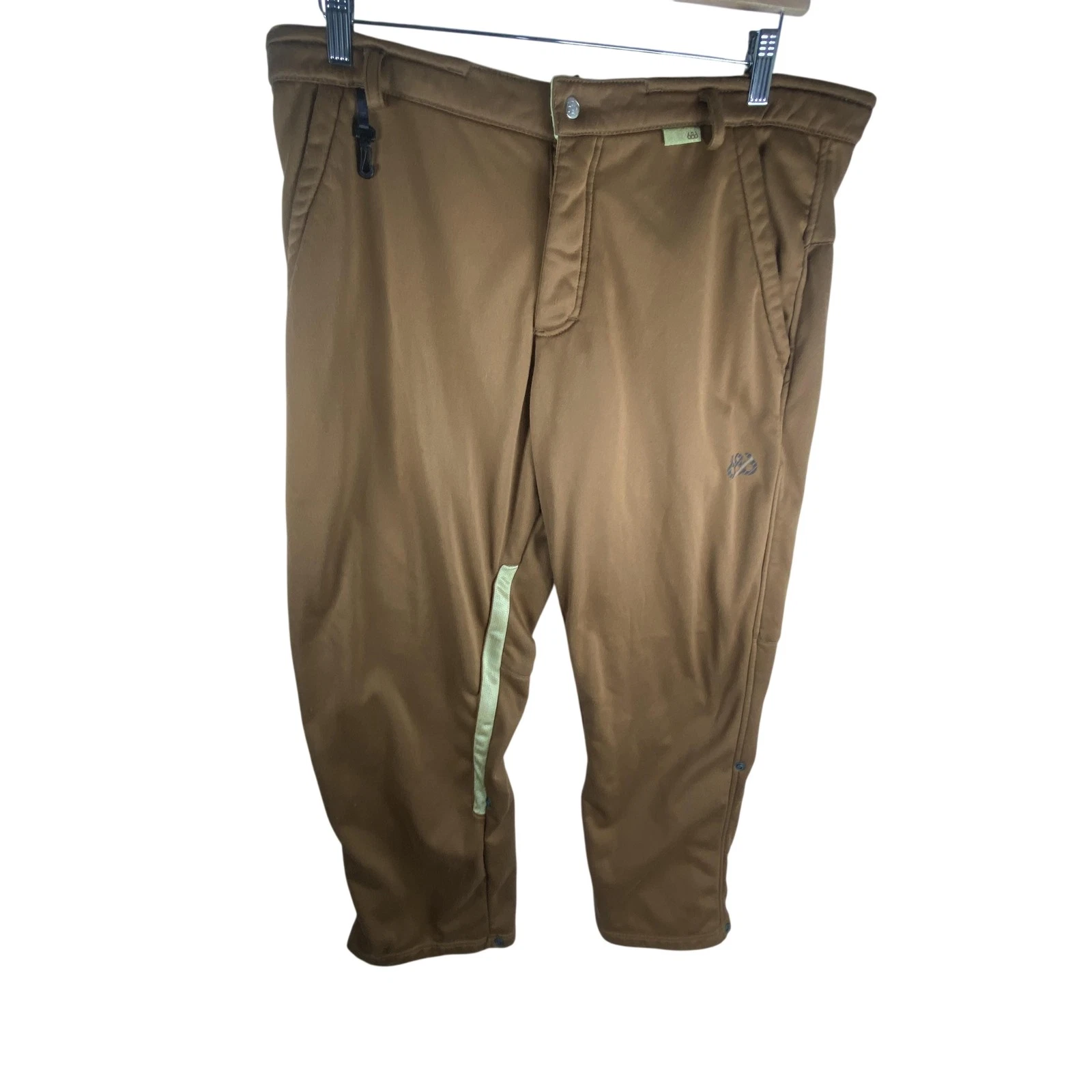 686 Snow Pants Mens Large 38x30 Brown Fleece Lined Polyester Winter Snowboard