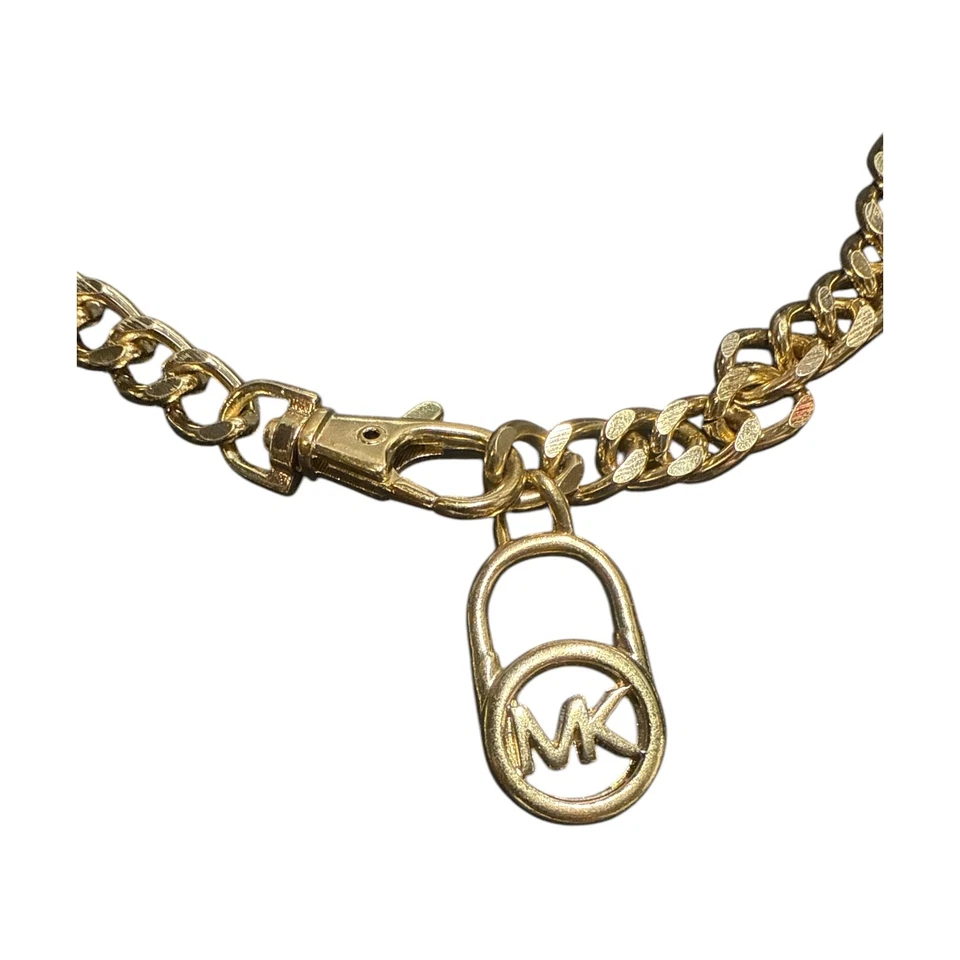 MICHAEL KORS Gold Tone Adjustable MK Logo Chain Belt MK423 - Image 2 of 2