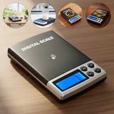 0.1G-200G DIGITAL WEIGHING SCALES POCKET GRAMS SMALL KITCHEN GOLD JEWELLERY UK