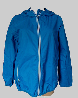 Crane Damen Kapuzen Regen Jacke Gr. 40/42 Blau ( ohne Futter, dünne Jacke )