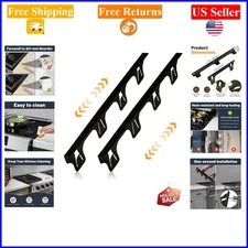 Adjustable Stainless Steel Stove Gap Covers, 13.8-27.5 in, Matte Black