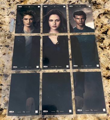 Twilight Saga: Eclipse - Bella Edward Jacob 9 Card Puzzle Set 2010 NECA (68-76)