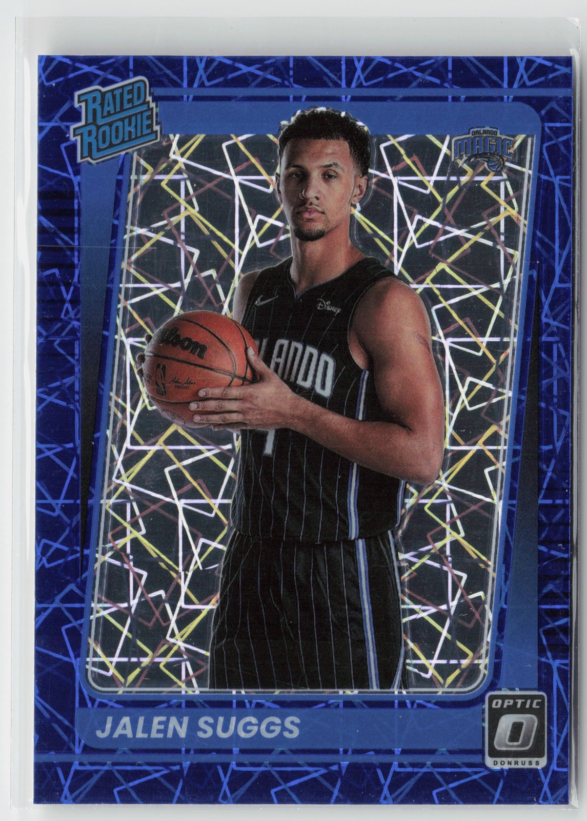 2021-22 Donruss Optic #179 Jalen Suggs Blue Velocity
