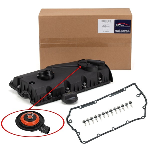 Aic Ventildeckel + Dichtung FüR Vw Passat B5 Sharan T5 1.9/2.0 Tdi 038103469AE-image