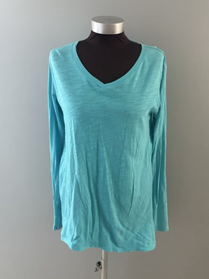 Fresh Produce Tunic Tee Size XS Blue Oversize Asymmetrical Coastal Lagenlook