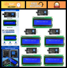 5 Pack 16x2 I2C LCD Display Module, 5V Serial Interface, Blue Backlight for DIY