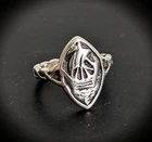 Vintage Scottish Silver Iona Celtic  Viking Ship Ring Medlock & Craik Inverness