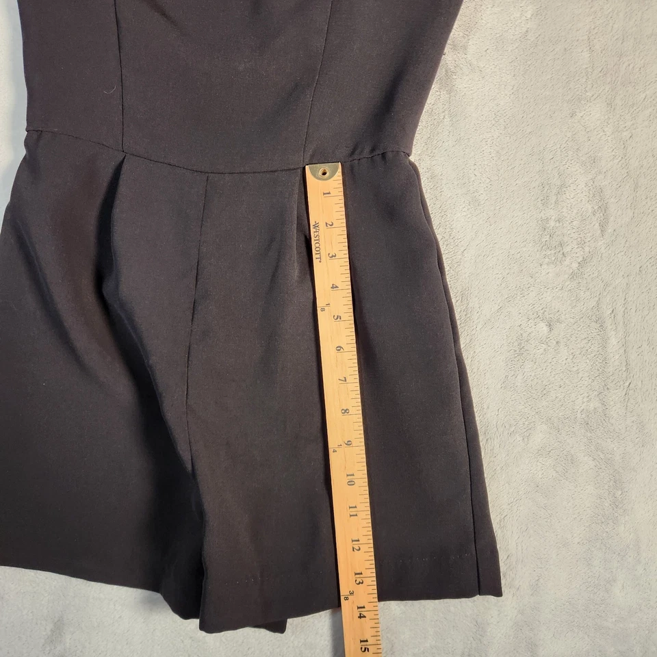 FOREVER 21 Playsuit Dress Small Black Babydoll Y2K Open Back Lace Wednesday Goth - Image 4 of 4