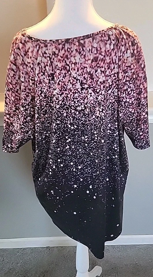 Blusa blusa feminina plus size gola redonda solta casual manga curta 5x - Imagem 3 de 4