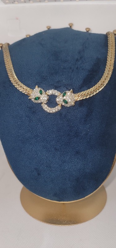Two head panther necklace