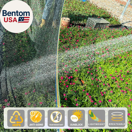 55% Sunblock Shade Cloth Cover Mesh UV Resistant Net for Garden Flower Plant Gre - 第 2/12 張圖片