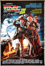 Michael J. Fox Cast Signed 24 36 Back to the Future 3 Poster