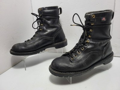 Danner Super Rain Forest 8  Black Work Boots Size 9 D Goretex Composite Toe USA