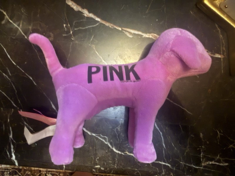 Victoria's Secret LOVE PINK 6” Stuffed Plush Dog Lavender