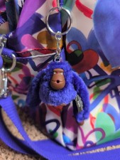 Kipling Popper Dreamy Duet Diaper Bag Tote Changing Mat Purple Monkey