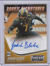* JOSHUAH BLEDSOE * 2021 PANINI THREADS ROOKIE ORANGE SIGNATURES AUTO RC