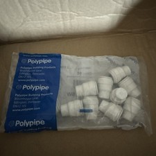 10 Polypipe PolyMax Releasable Stop End white 15mm PP1915W. New