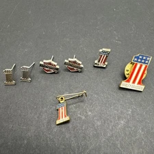 Vintage Mixed Lot of 7 Small Harley-Davidson Items 1 Pin & 6 Earrings