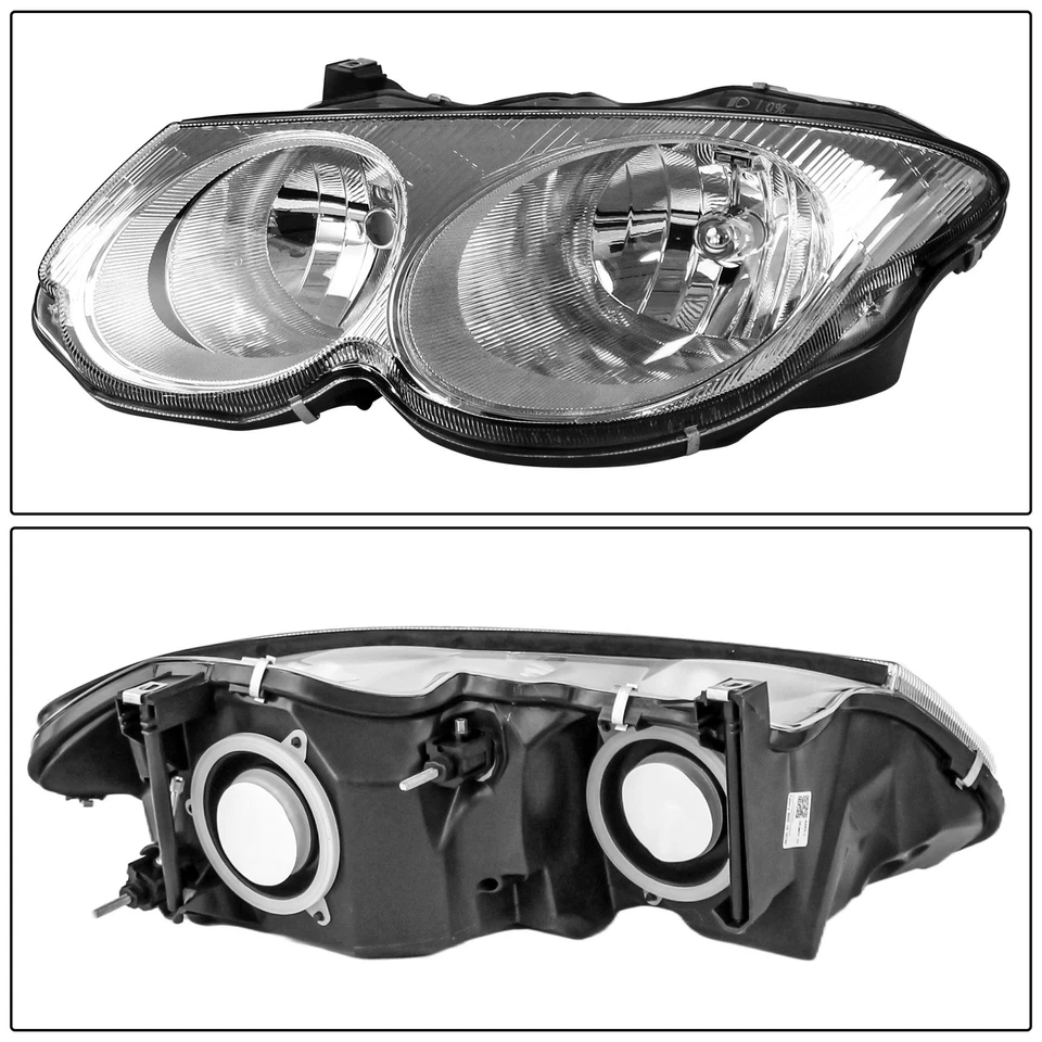 Par de faros izquierdo y derecho sin bombillas para Chrysler 300M 1999-2004 Foto 2 de 4