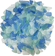 Sea Glass 14 Ounces Blue  Light Blue  Clear Mix  Multiple Color Choices Crush