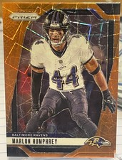 Marlon Humphrey 2024 Panini Prizm - Orange Lazer Prizm #24 - Baltimore Ravens