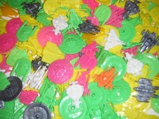 Vintage RIGO Plastic Spaceships Gumball Machine Toys (LOT OF 210)