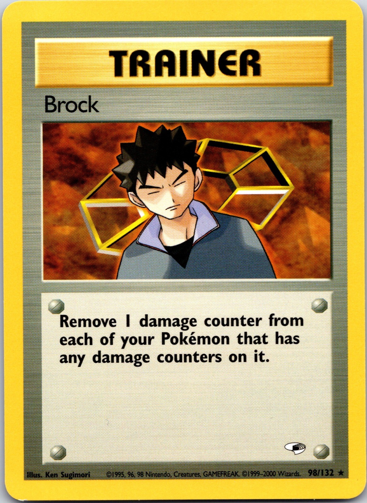 Brock (98) Unlimited Rare Gym Heroes 098/132 NM