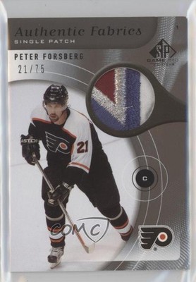 2005 SP Game Used Edition Authentic Fabrics 21/75 Peter Forsberg Patch HOF 0c3