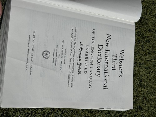 Webster's Third New International Dictionary Unabridged Hardcover 1993 M1727 - Foto 8 di 8
