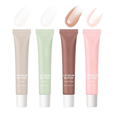 4 Flavors Lip Glossy Butter Balm Lip Tint Hydrating Lip Gloss Ultra-Hydrating...