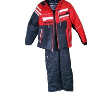 Obermeyer Kids Sz 8 Jacket Snow Ski Suit Bib Snoveralls Sz 7 Black, Red, White
