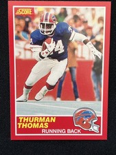 Thurman Thomas ROOKIE RC 1989 Score #211 High Grade Mint Card Rare w/ Case. rookie card picture